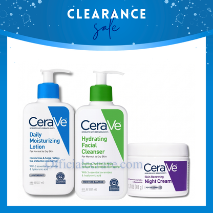 (Clearance Special Sale) CeraVe Moisturizer & Hydrating Facial Cleanser