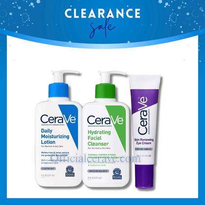 (Clearance Special Sale) CeraVe Moisturizer & Hydrating Facial Cleanser