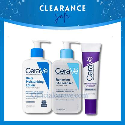 (Clearance Special Sale) CeraVe Moisturizer & Renewing SA Cleanser