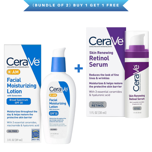 (Bundle of 2) AM Facial Moisturizing Lotion SPF 30 +  Serum