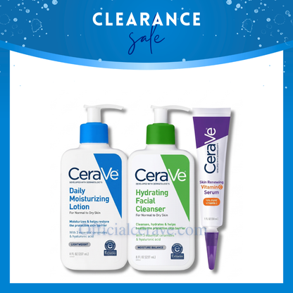(Clearance Special Sale) CeraVe Moisturizer & Hydrating Facial Cleanser