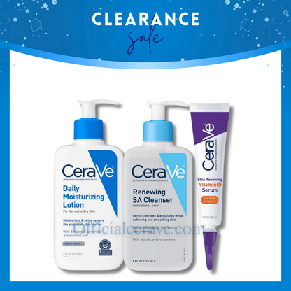 (Clearance Special Sale) CeraVe Moisturizer & Renewing SA Cleanser