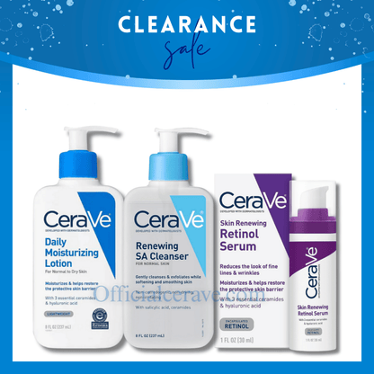 (Clearance Special Sale) CeraVe Moisturizer & Renewing SA Cleanser