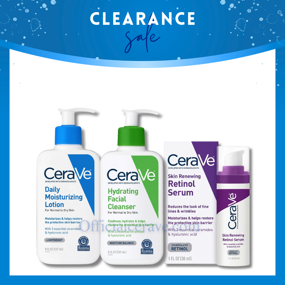 (Clearance Special Sale) CeraVe Moisturizer & Hydrating Facial Cleanser